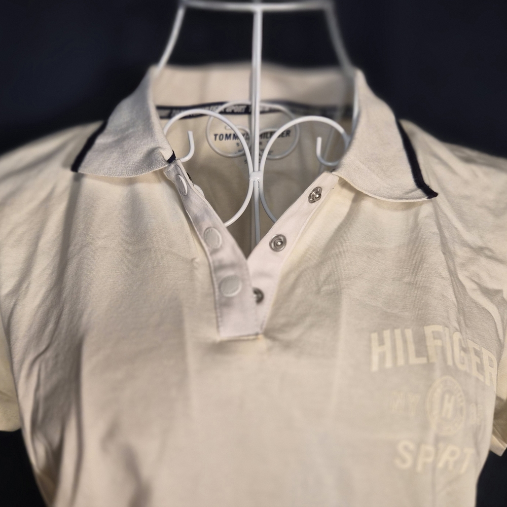 Tommy Hilfiger Cream Polo Shirt - Picture 2 of 4